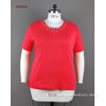 Ladie's cotton rib short sleeve t-shirt